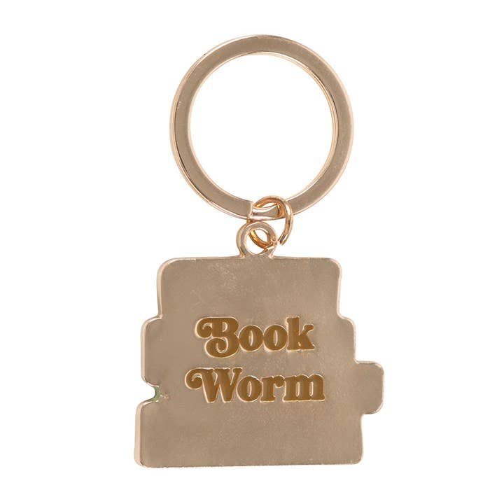 Bücherwurm‑Schlüsselanhänger