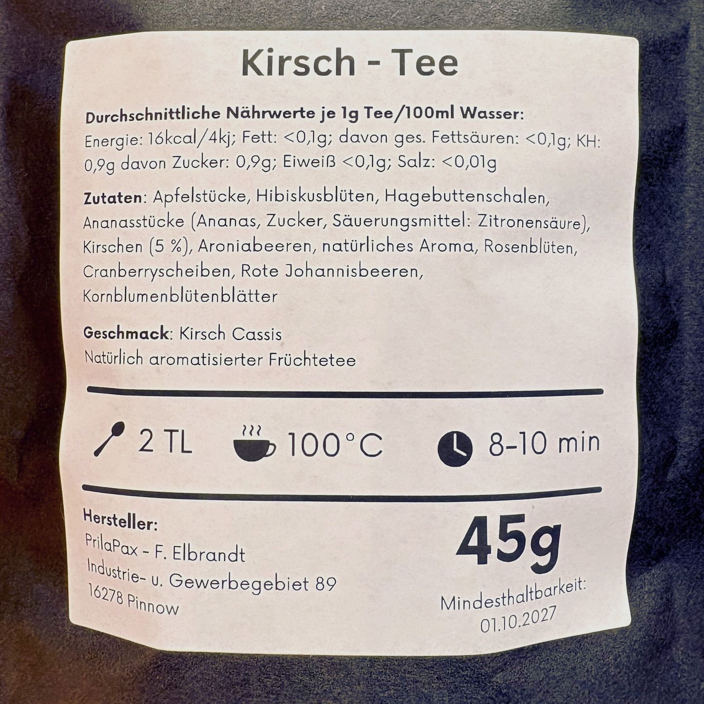 Literary Tea - Kirsche