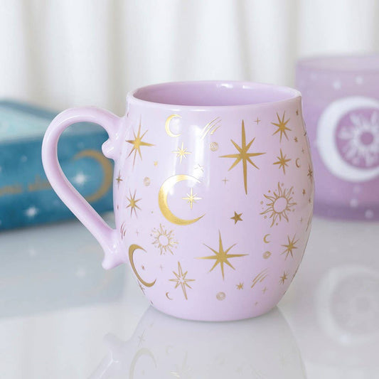 Under the Pastel Skies – Moon & Stars Mug